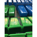 120L HDPE 3.5mm 7.3kgs outdoor mobile plastic wheelie bin storage with wheels and cover